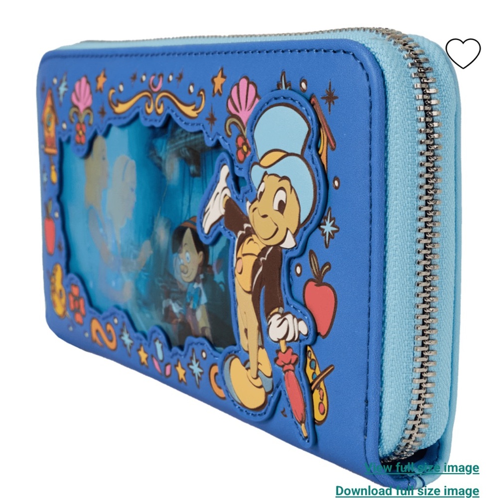 Loungefly Loungefly Pinocchio Raft Monstro Lenticular Mini Backpack & Wallet - Picture 6 of 16